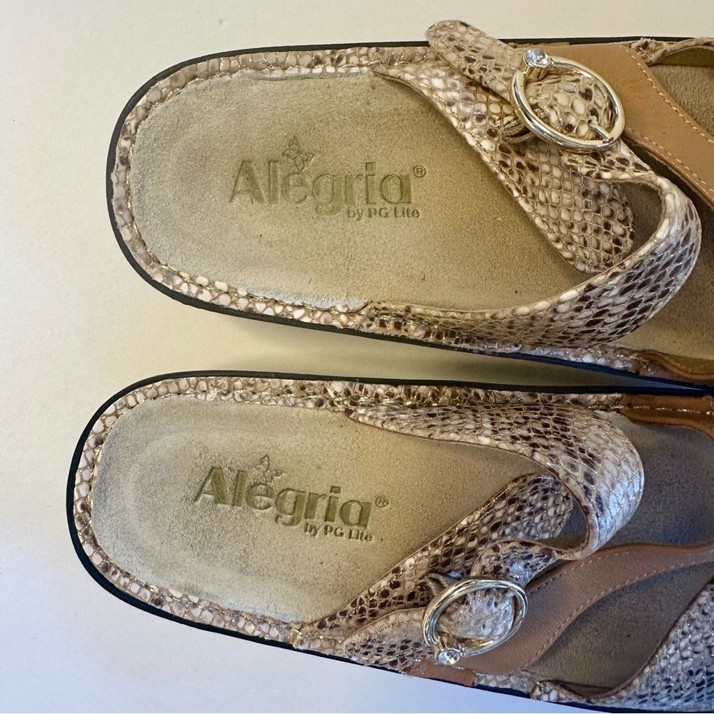 Alegria Colette Posh Gold Sandal Size 7-7.5 EU 37 - Picture 6 of 12